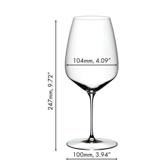 Набор из 2-х бокалов для красного вина Cabernet (Каберне), объем: 800 мл, высота: 247 мм,  хрусталь, серия Veloce, 6330/0, Riedel, изображение 3