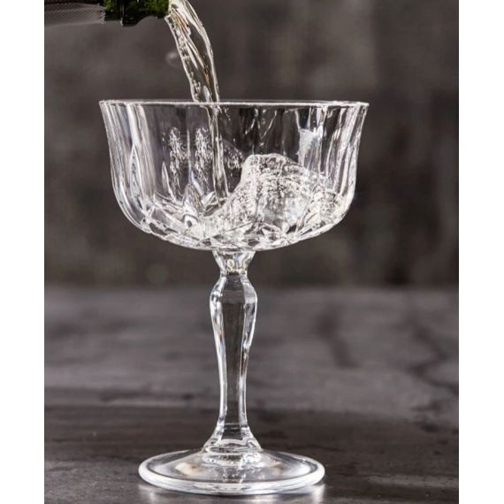 Набор из 6-ти бокалов-блюдец для шампанского RCR Style Opera 240 мл, хрустальное стекло, Италия, изображение 5