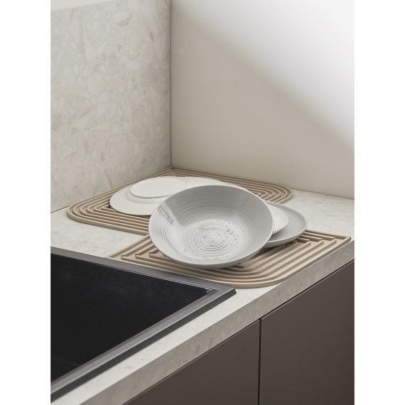 Коврик для сушки посуды Dry Flex, 34,5х31,5 см, бежевый, Smart Solutions, изображение 3