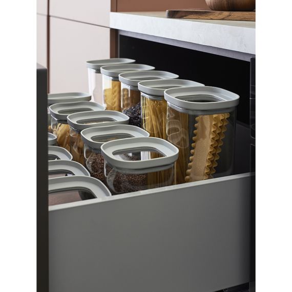 Банка для хранения стеклянная с крышкой, 2 л, светло-серая, Smart Solutions, изображение 2