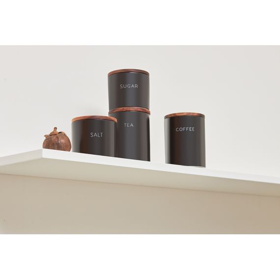 Банка керамическая для хранения сахара, 400 мл, черная, Smart Solutions, изображение 3