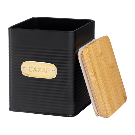 Банка для хранения сахара Irmel, 1,7 л, графит, Smart Solutions, изображение 3