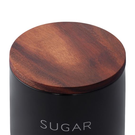 Банка керамическая для хранения сахара, 400 мл, черная, Smart Solutions, изображение 6