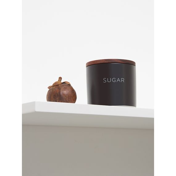 Банка керамическая для хранения сахара, 400 мл, черная, Smart Solutions, изображение 4