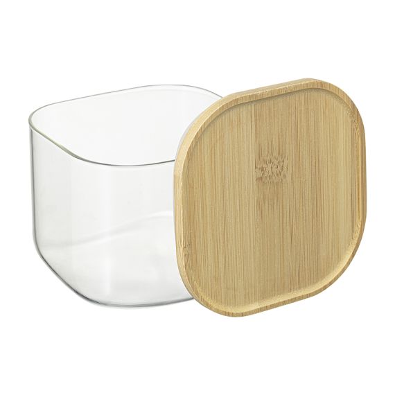 Банка для хранения квадратная Glass Bamboo,1 л, Smart Solutions, изображение 7