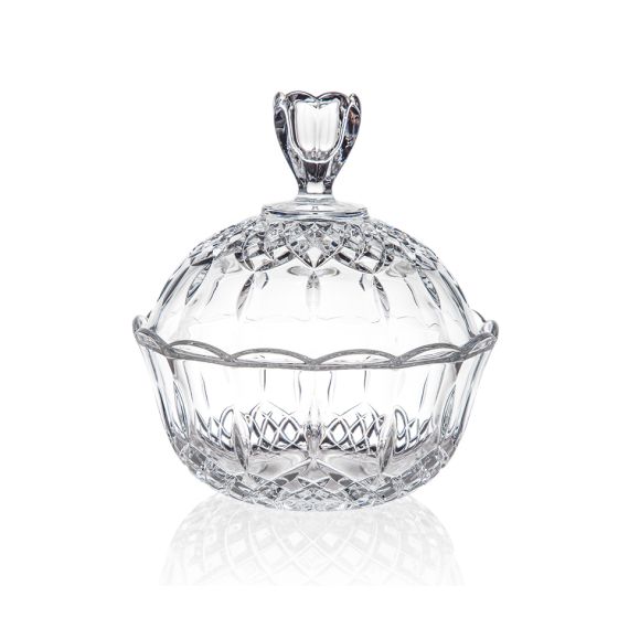 Конфетница с крышкой RCR Style Opera D18 см, H8,7 см, хрустальное стекло, Италия, изображение 3