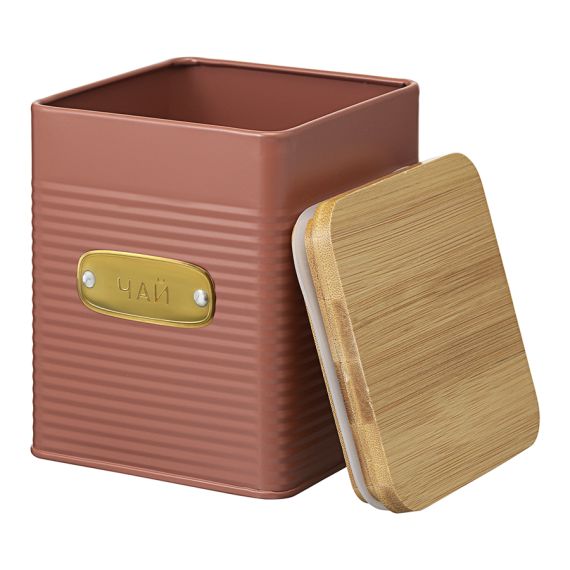 Банка для хранения чая Irmel, 1,7 л, терракота, Smart Solutions, изображение 5