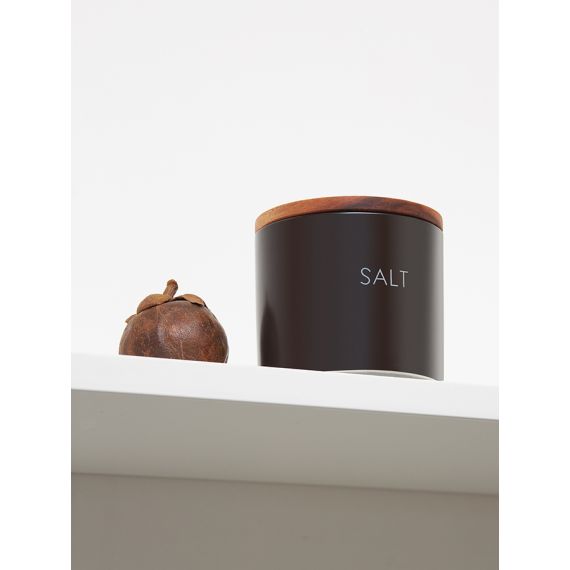 Банка керамическая для хранения соли, 400 мл, черная, Smart Solutions, изображение 4