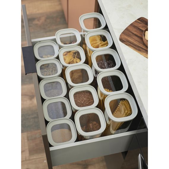 Банка для хранения стеклянная с крышкой, 2 л, светло-серая, Smart Solutions, изображение 7