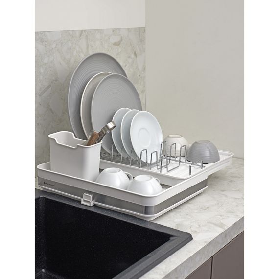 Сушилка для посуды Atle раздвижная большая, белая, Smart Solutions, изображение 3