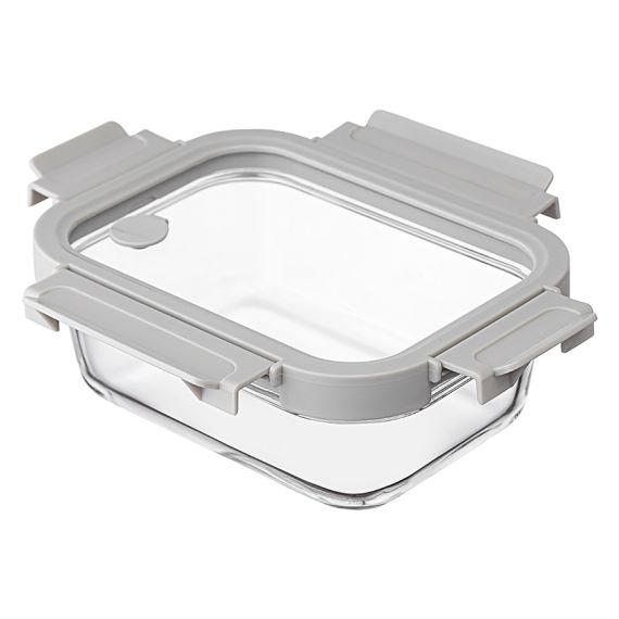 Контейнер для запекания и хранения прямоугольный с крышкой, 640 мл, светло-серый, Smart Solutions, изображение 2