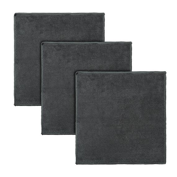 Набор салфеток из микрофибры Cozy Clean, 30х30 см, темно-серые, 3 шт., Smart Solutions