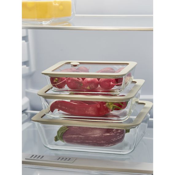 Контейнер для запекания и хранения стеклянный с вакуумным эффектом, 1,4 л, светло-серый, Smart Solutions, изображение 5