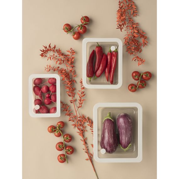 Контейнер для запекания и хранения стеклянный с вакуумным эффектом, 2,6 л, светло-серый, Smart Solutions, изображение 2