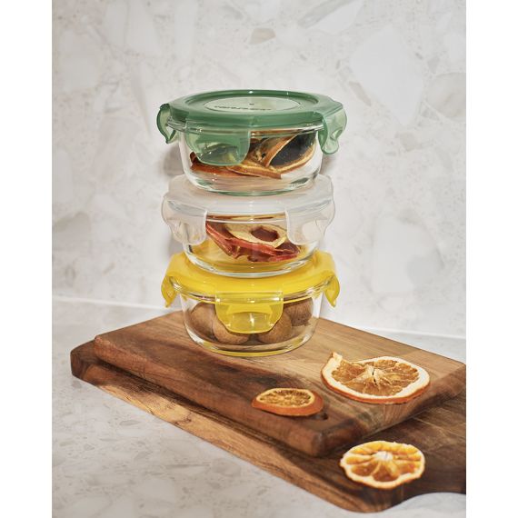 Набор контейнеров для запекания и хранения круглые с крышками на защелках, 3 шт., Smart Solutions, изображение 3