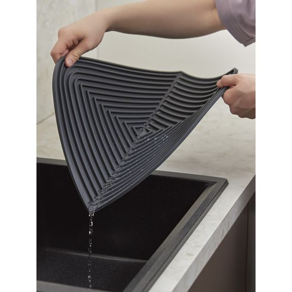 Коврик для сушки посуды Dry Flex, 34,6х44,6 см, темно-серый, Smart Solutions, изображение 4
