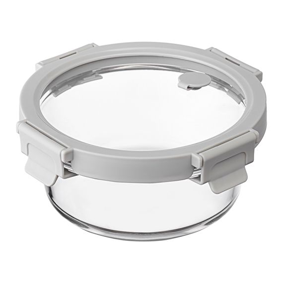 Контейнер для запекания и хранения круглый с крышкой, 650 мл, светло-серый, Smart Solutions