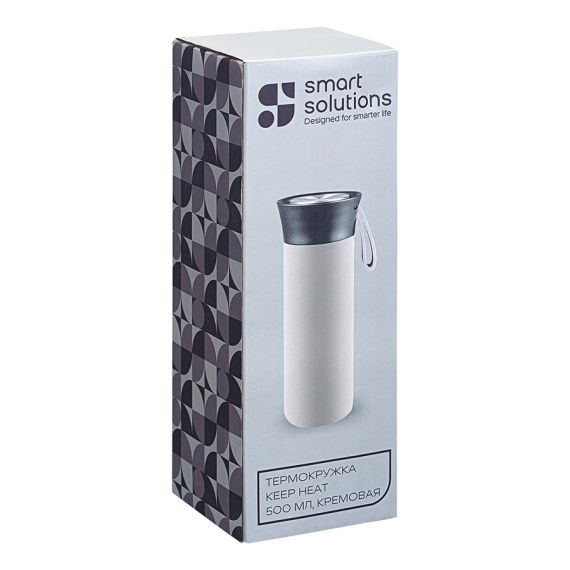 Термокружка Keep Heat, 500 мл, кремовая, Smart Solutions, изображение 11