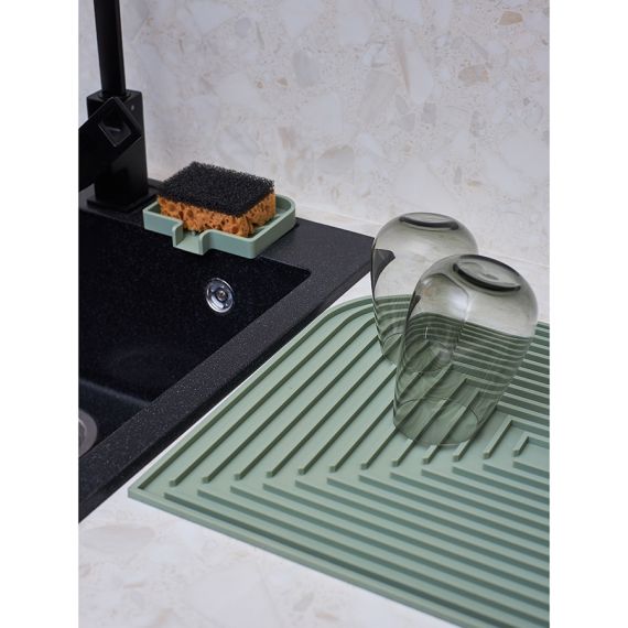 Коврик для сушки посуды Dry Flex, 34,6х44,6 см, шалфей, Smart Solutions, изображение 3