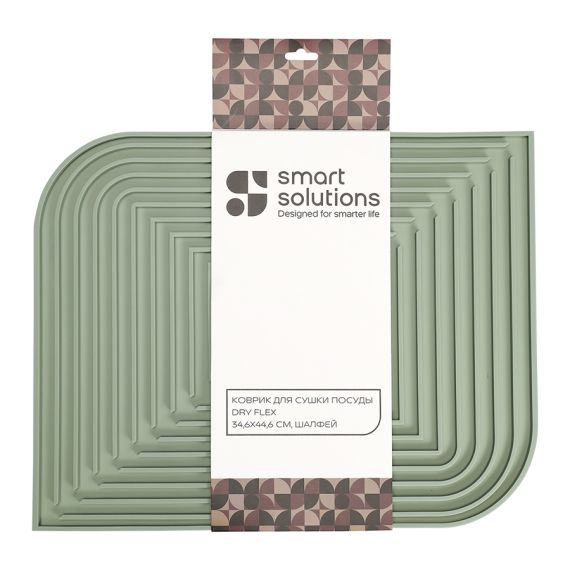 Коврик для сушки посуды Dry Flex, 34,6х44,6 см, шалфей, Smart Solutions, изображение 8
