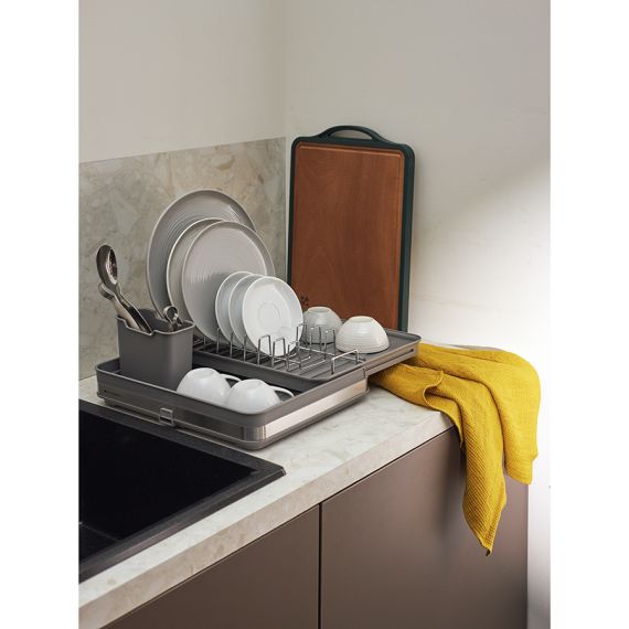 Сушилка для посуды Atle раздвижная большая, серая, Smart Solutions, изображение 4