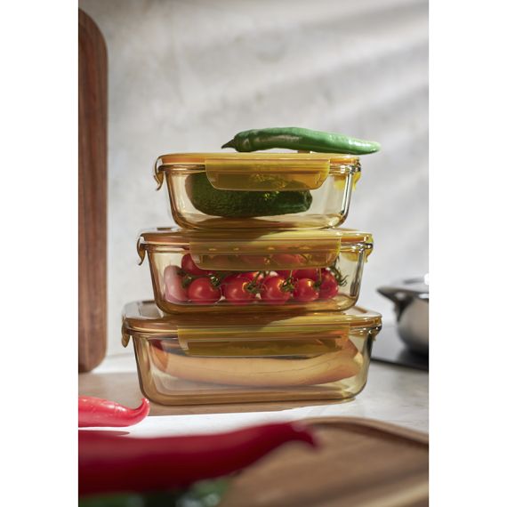 Контейнер для хранения и переноски продуктов 1,5 л янтарного цвета, Smart Solutions, изображение 3