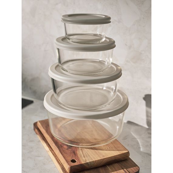 Набор контейнеров для запекания и хранения круглые с крышками, серые, 4 шт., Smart Solutions, изображение 2