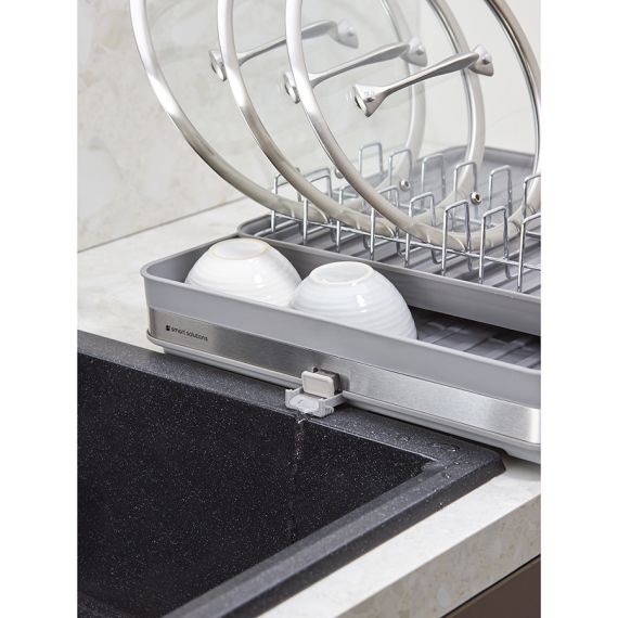 Сушилка для посуды Atle раздвижная большая, серая, Smart Solutions, изображение 6