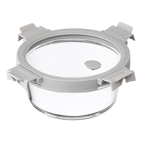 Контейнер для запекания и хранения круглый с крышкой, 650 мл, светло-серый, Smart Solutions, изображение 2