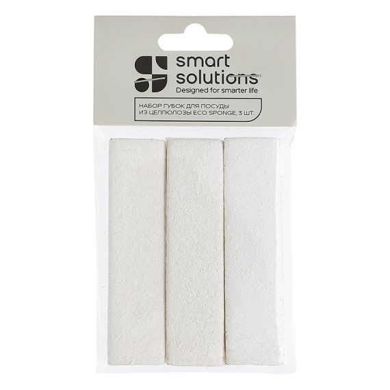 Набор губок для посуды из целлюлозы Eco Sponge, 3 шт., Smart Solutions, изображение 9