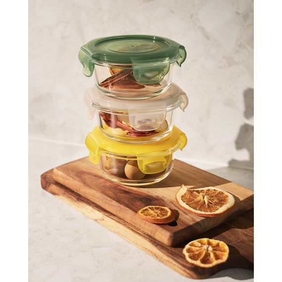 Набор контейнеров для запекания и хранения круглые с крышками на защелках, 3 шт., Smart Solutions, изображение 2