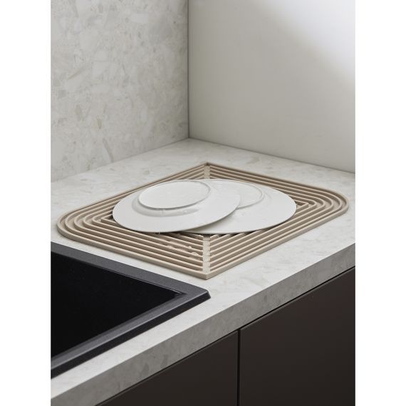 Коврик для сушки посуды Dry Flex, 34,6х44,6 см, бежевый, Smart Solutions, изображение 6