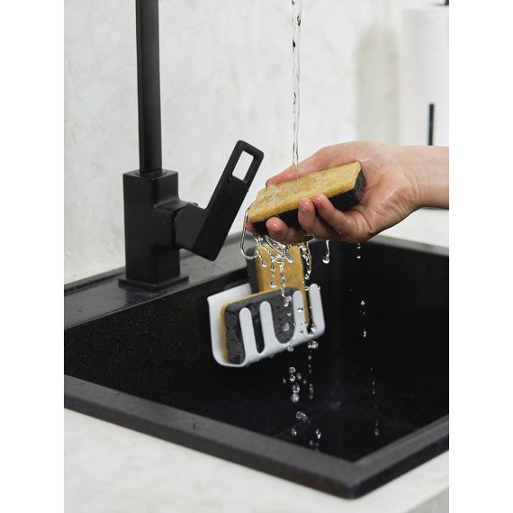 Набор губок для посуды из целлюлозы и кокосового волокна Eco Sponge, черные, 6 шт., Smart Solutions, изображение 3