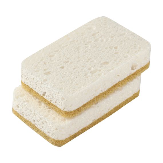 Набор губок для посуды из целлюлозы и кокосового волокна Eco Sponge, белые, 6 шт., Smart Solutions, изображение 4