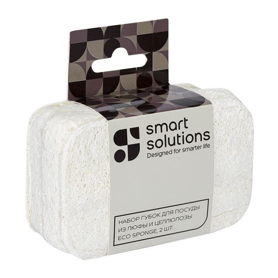 Набор губок для посуды из люфы и целлюлозы Eco Sponge, 2 шт., Smart Solutions, изображение 7