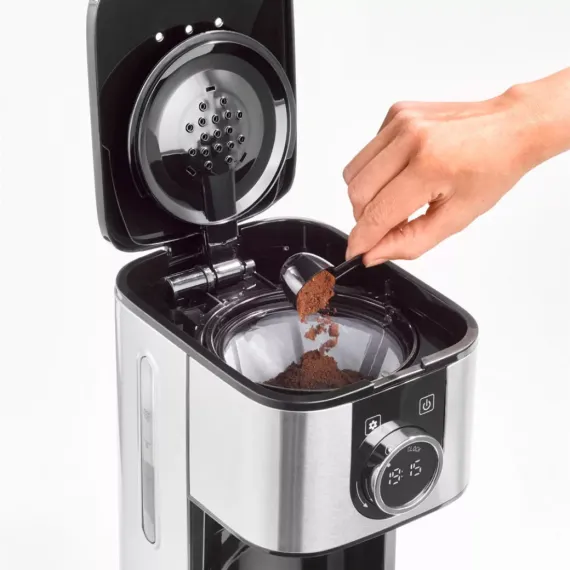 Кофеварка капельная, нержавеющая сталь, стекло, пластик, стальной, CASO, изображение 7