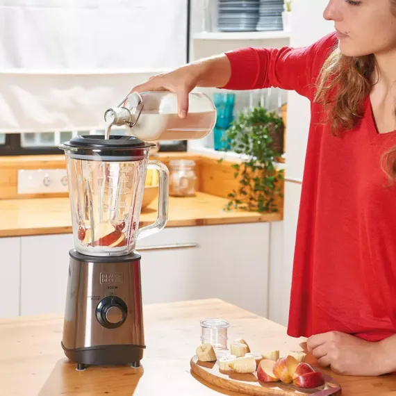 Блендер стационарный, 1,5 л, 20,4 х 20,4 х 43 см, нержавеющая сталь, стекло, BLACK+DECKER, изображение 6