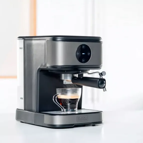 Кофеварка - эспрессо, 1,5 л, 27 х 20,5 х 29 см, нержавеющая сталь, пластик, BLACK+DECKER, изображение 2