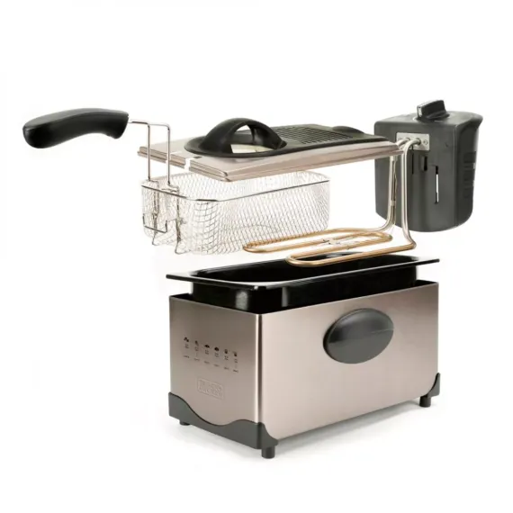 Фритюрница, 3 л, нержавеющая сталь, BLACK+DECKER, изображение 2
