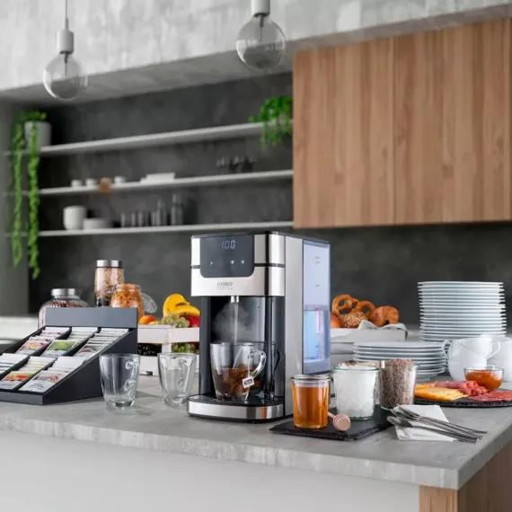 Диспенсер горячей воды, 4 л, нержавеющая сталь, пластик, стальной, CASO, изображение 8