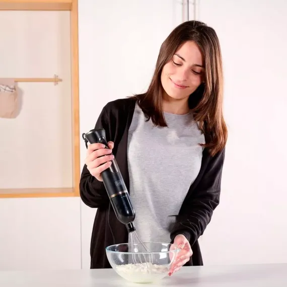 Блендер погружной с 3-мя насадками, 26.5 см, нержавеющая сталь, пластик, черный, BLACK+DECKER, изображение 4