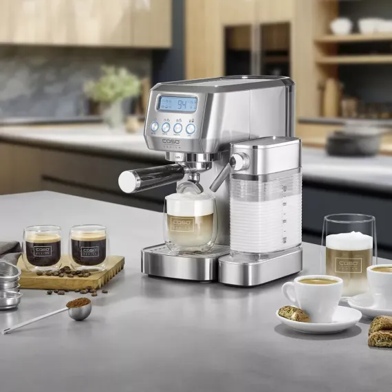 Кофемашина эспрессо с капучинатором, нержавеющая сталь, пластик, CASO, изображение 10