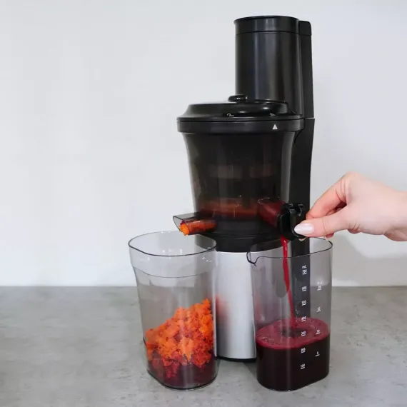 Соковыжималка шнековая, нержавеющая сталь, пластик, CASO, изображение 10