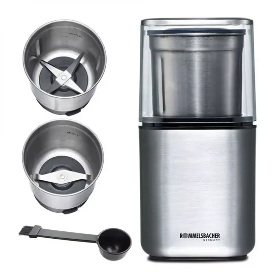 Кофемолка, нержавеющая сталь, ROMMELSBACHER, изображение 2