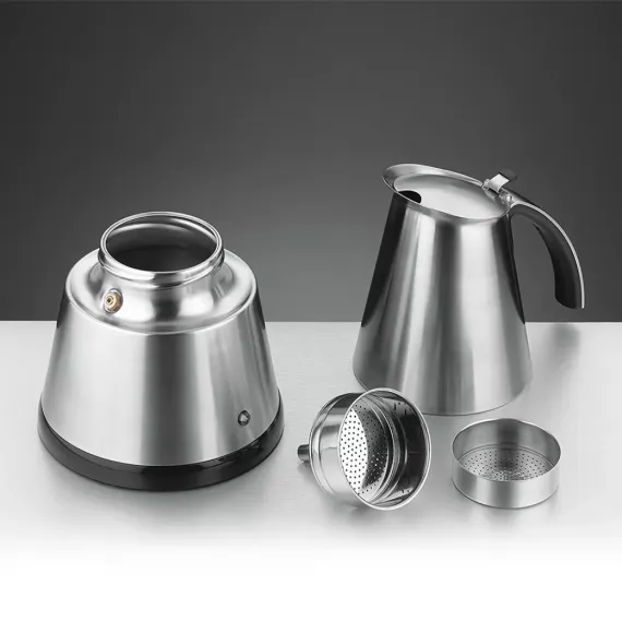 Кофеварка -эспрессо, 0,25 л, нержавеющая сталь, ROMMELSBACHER, изображение 3