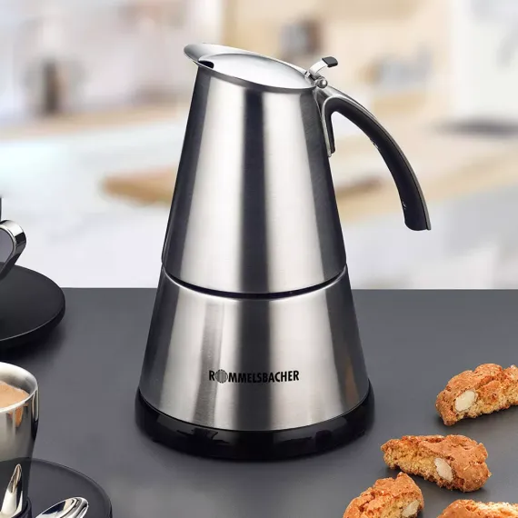 Кофеварка -эспрессо, 0,25 л, нержавеющая сталь, ROMMELSBACHER, изображение 5