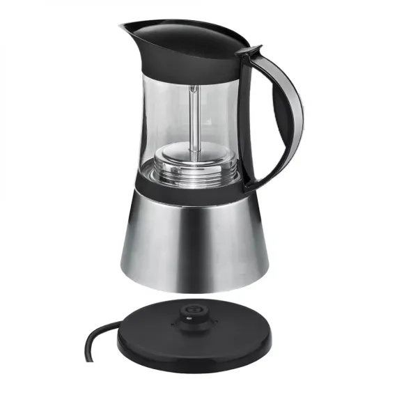 Кофеварка -эспрессо, 0,35 л, нержавеющая сталь, стекло, ROMMELSBACHER, изображение 3