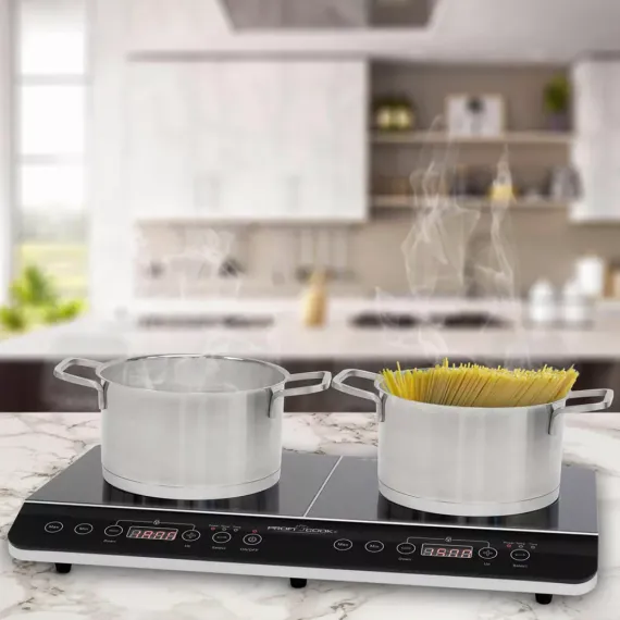 Плита настольная индукционная, нержавеющая сталь, стеклокерамика, PROFI COOK, изображение 4