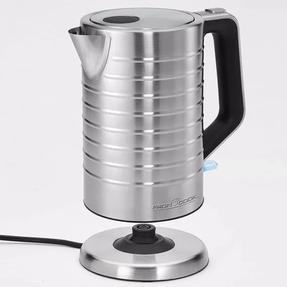 Чайник электрический, 1,7 л, нержавеющая сталь, PROFI COOK, изображение 4