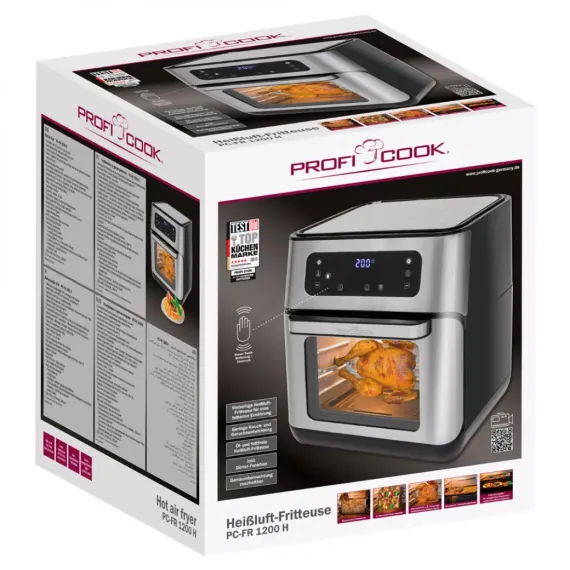 Аэрофритюрница, 11 л, нержавеющая сталь, пластик, PROFI COOK, изображение 2